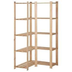 vidaXL Lagerhylla Corner Shelf With 5 Shelves 82.5x82.5x170cm Solid Pine 327323