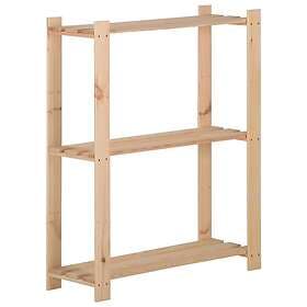 vidaXL Lagerhylla 3 hyllplan 60x28.5x90 cm massiv furu 327322