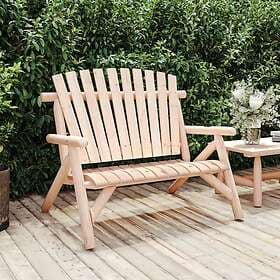 vidaXL Trädgårdsbench 2-sits 119x85x98 cm massivt granträ 363347