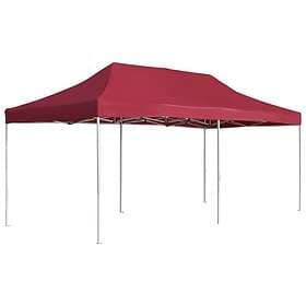 vidaXL Folding Party Tent 6x3 m Wine Red Aluminum