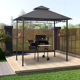 vidaXL Grill Tent 2.4x1.5m Anthracite Steel