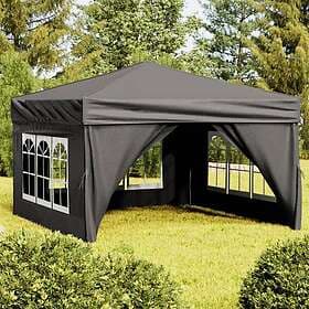 vidaXL Party Tent with Side Walls 3x3m Anthracite 93523