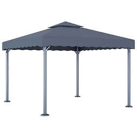 vidaXL Paviljong 300x300 cm antracit aluminium 48059