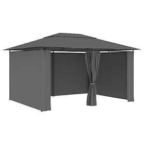 vidaXL Paviljong med draperier 4x3 m antracit 47960