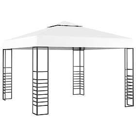 vidaXL Paviljong 3x3 m vit 48033