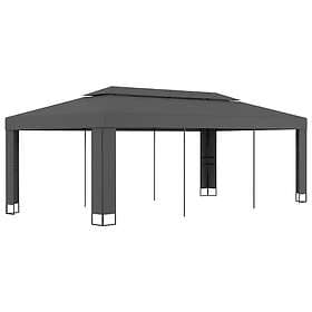 vidaXL Paviljong med dubbeltak 3x6 m antracit 47953