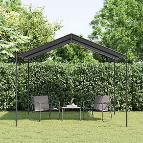 vidaXL Pavilion 3x3m Anthracite Steel Fabric