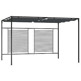vidaXL Pavilion with retractable roof 4x3x2.3m cream white
