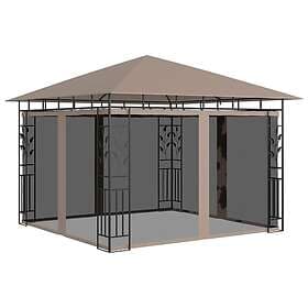 vidaXL Pavilion with mosquito net 3x3m taupe