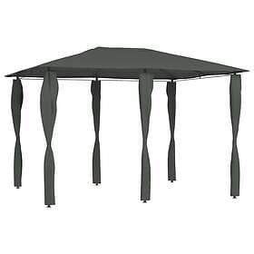 vidaXL Paviljong med stolpar 3x4x2.6 m antracit 160g/m² 313613