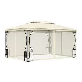 vidaXL Pavilion with mosquito net 3x4m cream white