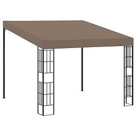 vidaXL Väggmonterad paviljong 3x3 m taupe tyg 312260