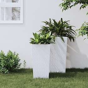 vidaXL Blomkruka med avtagbar insida vit 11/26.5l PP-rotting 364674