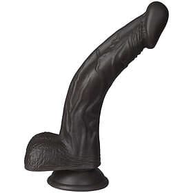 Willie City Classic Dark Realistisk Böjd Dildo 20 cm