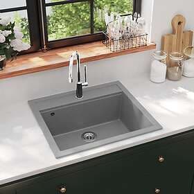vidaXL 142955 Single Granite Sink (Grey)