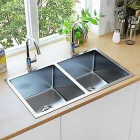 vidaXL Handgjord Kitchen Sink Stainless Steel