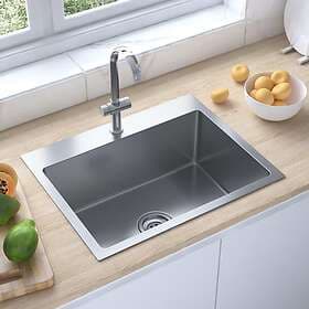 vidaXL Handgjord Kitchen Sink Stainless Steel 51512