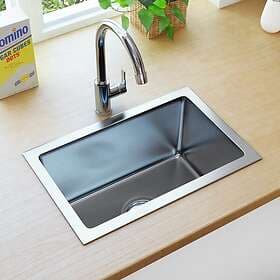 vidaXL Handgjord Kitchen Sink Stainless Steel 145076