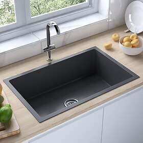 vidaXL 51517 Handmade Sink Black Stainless Steel