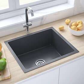 vidaXL 51503 Handmade Sink Black Stainless Steel