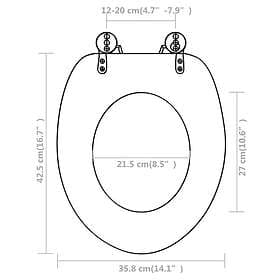 vidaXL Toalettsitsar med lock 2 st MDF vit 275907