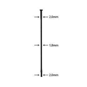 Inox Sapim Race Spoke Svart 258 mm
