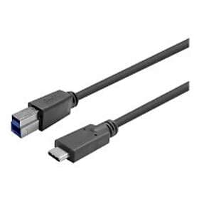 VivoLink USB typ C-kabel 24 pin USB-C till USB Type B 10 m