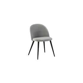 Venture Design Velvet Dining Chair Light Grey/Black