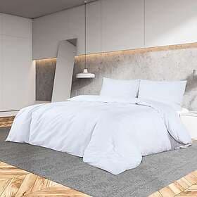 vidaXL Bedset vit 220x240 cm bomull 136163