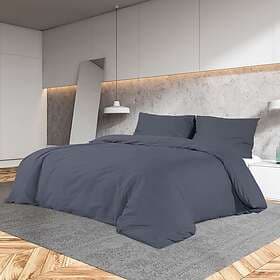 vidaXL Bedset antracit 220x240 cm lätt mikrofiber 135939