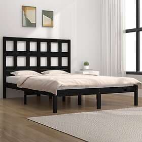 vidaXL Bed Frame svart massiv furu 200x200 cm 3104502