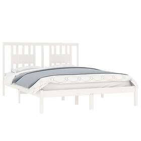 vidaXL Bed Frame vit massiv furu 140x200 cm 3104064