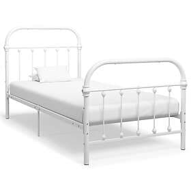 vidaXL Bed Frame vit metall 90x200 cm 284492