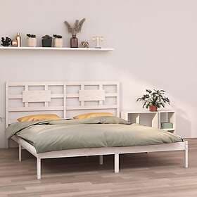 vidaXL Bed Frame white solid wood 200x200 cm