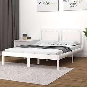 vidaXL Bed Frame vit massivt trä 120x200 cm 3105531