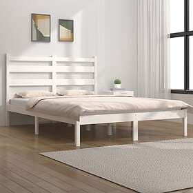 vidaXL Bed Frame vit massiv furu 160x200 cm 3103659