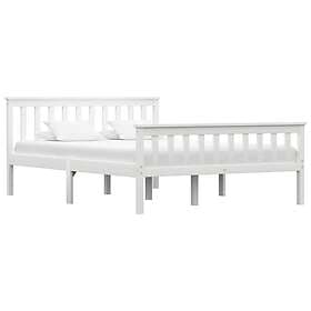 vidaXL Bed Frame vit massiv furu 140x200 cm 283217