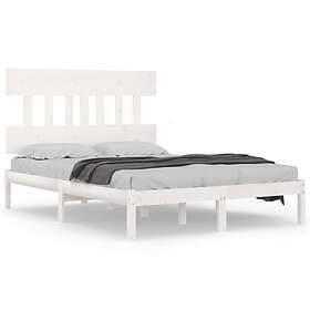 vidaXL Bed Frame vit massivt trä 120x200 cm 3104734