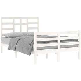 vidaXL Bed Frame vit massivt trä 120x200 cm 3105856