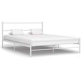 vidaXL Bed Frame vit metall 120x200 cm 284694