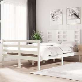 vidaXL Bed Frame vit massiv furu 120x200 cm enkelsäng 3104279