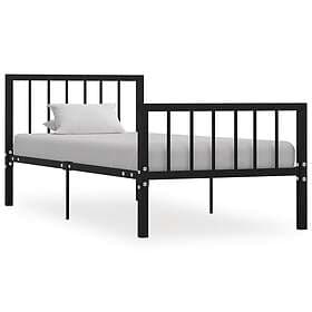 vidaXL Bed Frame svart metall 100x200 cm 284569