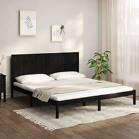 vidaXL Bed Frame svart massiv furu 200x200 cm 3105754