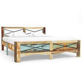 vidaXL Bed Frame solid reclaimed wood 140x200 cm