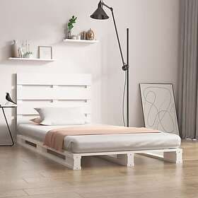 vidaXL Bed Frame vit 75x190 cm massiv furu 3120158