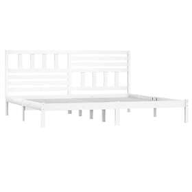 vidaXL Bed Frame vit massiv furu 200x200 cm 3101044