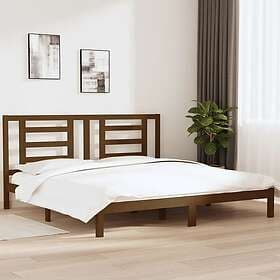 vidaXL Bed Frame honungsbrun massiv furu 200x200 cm 3104371