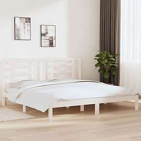 vidaXL Bed Frame vit massiv furu 200x200 cm 3104369