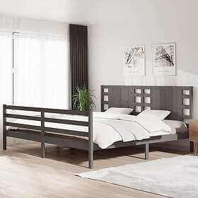 vidaXL Bed Frame grey solid pine 200x200 cm