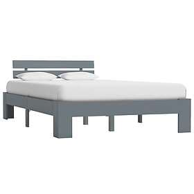 vidaXL Bed Frame grey solid pine 140x200 cm